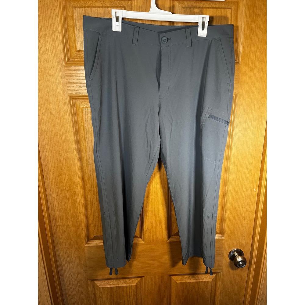 Eddie Bauer Stretch Ripstop Crop Pants Womens 14 Gray Hiking Outdoor 1767954